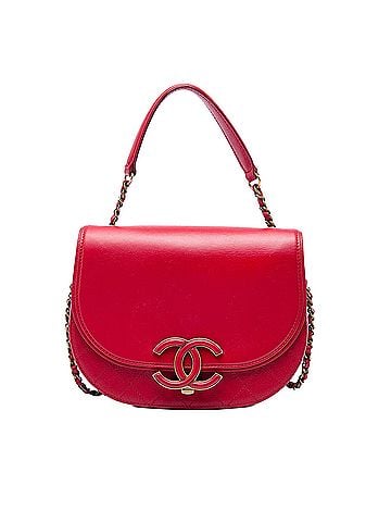Chanel Small Shiny Calfskin and Quilted Goatskin Coco Curve Flap (view 1)