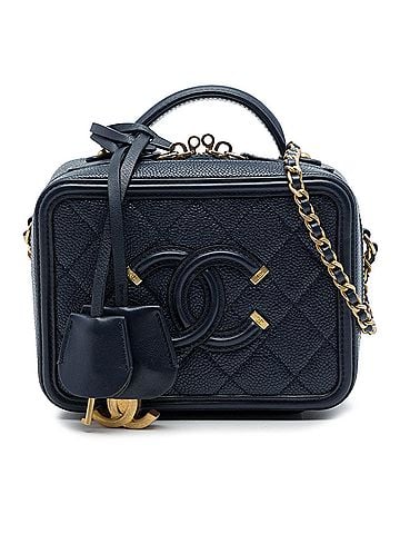 Chanel Small Caviar CC Filigree Vanity Case (view 1)