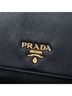 Prada 100% Leather Black Saffiano Wallet On Chain One size - photo 6