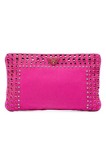 Prada Canvas Canapa Bijoux Clutch (view 1)