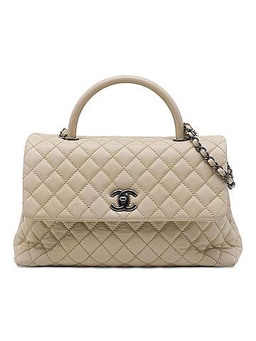 Chanel Large Quilted Caviar Coco Top Handle Bag (view 1)
