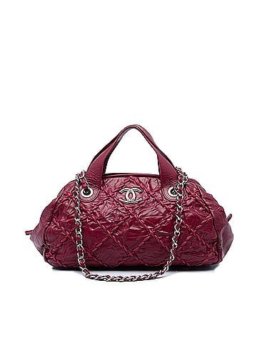 Chanel CC Quilted Crinkled Calfskin Ultra Stitch Bowling Bag (view 1)