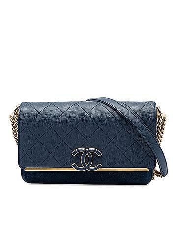 Chanel CC Stitched Caviar and Suede Lady Coco Flap (view 1)