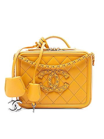 Chanel Small Lambskin CC Filigree Incognito Vanity Case (view 1)