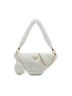 Prada 100% Fur Fiber White Mini Shearling Triangle Satchel One size - photo 1