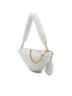 Prada 100% Fur Fiber White Mini Shearling Triangle Satchel One size - photo 3