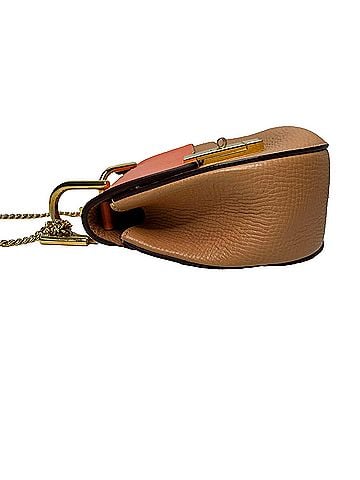 Chloé Chloé Mini Drew Chain Shoulder Bag in Orange Leather (view 2)