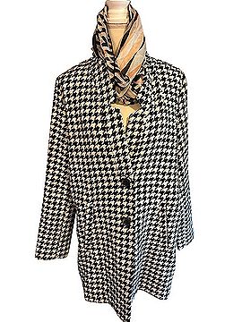Old Navy Houndstooth Pea Coat Coat (view 1)