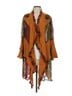 Young Threads 100% Viscose Floral Animal Print Multi Color Orange Green Red Jacket Size S - photo 1