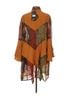 Young Threads 100% Viscose Floral Animal Print Multi Color Orange Green Red Jacket Size S - photo 2