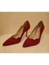 Jessica Simpson Solid Red Heels Size EU 37 1/2 - photo 3
