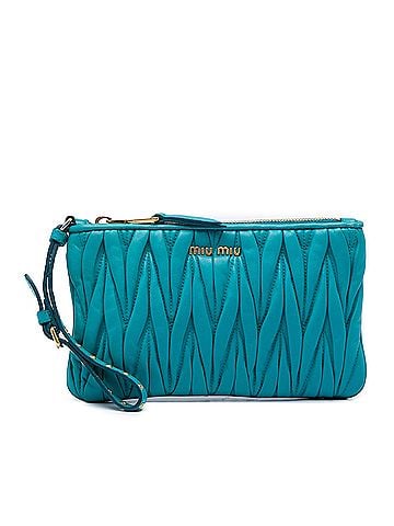 Miu Miu Matelasse Lambskin Leather Clutch (view 1)