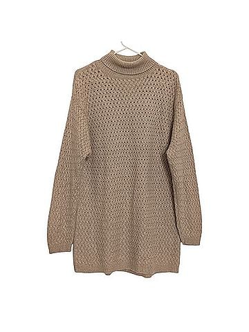 Tesori Cashmere Cotton Cozy Knit Sweater Tunic Cashmere Pullover Sweater (view 1)