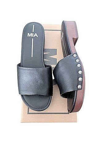 Mia Black Slide Sandals Sandals (view 1)