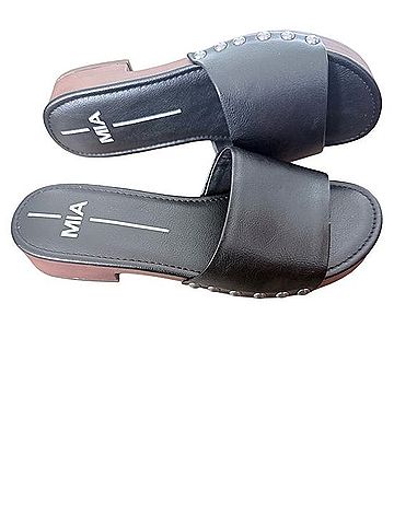 Mia Black Slide Sandals Sandals (view 2)