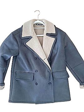 Zara Dark Brown Leather Jacket With Tan Shearling Trim Jacket (view 2)