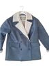 Zara Dark Brown Leather Jacket With Tan Shearling Trim Jacket - photo 2