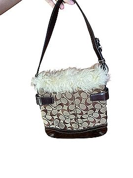 Coach fur trim Hampton buckle Leather Crossbody Bag (view 2)