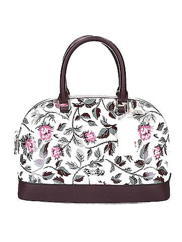 Coach COACH F24547 Sleeping Rose Print 2-Way Shoulder Handbag, Beige/Dark Brown, Women's (view 1)