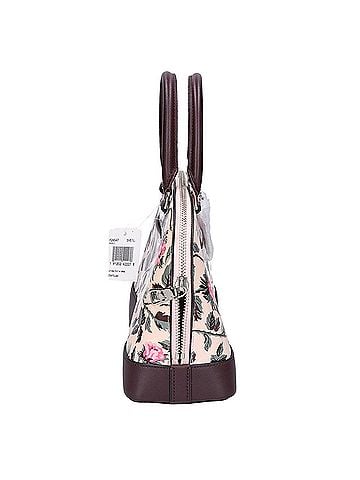 Coach COACH F24547 Sleeping Rose Print 2-Way Shoulder Handbag, Beige/Dark Brown, Women's (view 2)