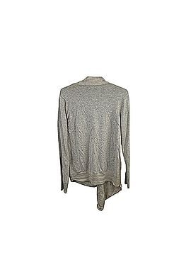 ALLSAINTS Drina Oatmeal Contrast Wool Asymmetrical Cardigan (view 2)