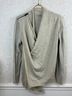 ALLSAINTS Drina Oatmeal Contrast Wool Asymmetrical Cardigan - photo 4