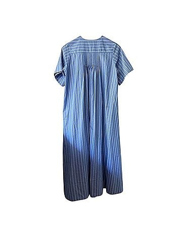Lee Mathews Blue White Stripe Casual Dress (view 2)