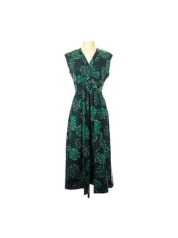 Kate Spade New York Monsters Leaves Poplin Bow Midi Dress Cocktail Dress (view 1)