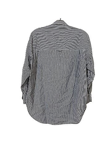 Vince. Oversized Space Dye Stripe Shirt Long Sleeve Button-Down Shirt (view 2)