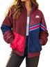 Nike 100% Polyester 100% Polyester 100% Polyester Color Block Red Blue Jacket Size M - photo 1