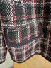 Liz Claiborne 100% Polyester 100% Polyester Plaid Black White Red Jacket Size 16 - photo 5