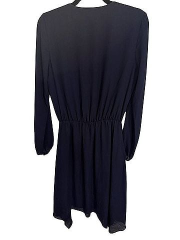 Krisa Handkerchief Hem Surplice Cocktail Dress (view 2)