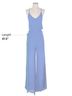decker 100% Polyester Solid Blue Decker Jumpsuit Size M - photo 3