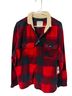IZOD Plaid Red Black Button-Down Shirt Size XL - photo 1
