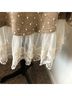 Ryu Pom Pom Embroidered Lace Trim Sweater Dress Long Sleeve Blouse - photo 6