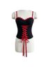 Morbid Threads Solid Black Red Tank Top Size M - photo 4