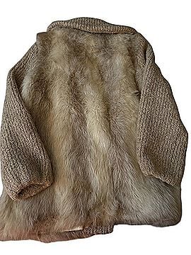 Esprit Vintage D’esprit Faux Fur &amp; Knit Sweater Coat Coat (view 2)