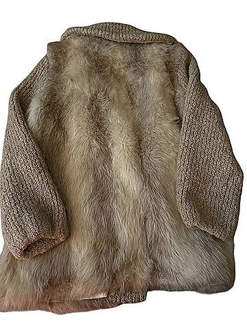 Esprit Vintage D’esprit Faux Fur &amp; Knit Sweater Coat Coat (view 2)