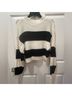 Bebe Stripes Black White Pullover Sweater Size M - photo 3