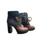 Antonio Melani Black Brown Ankle Boots Size 6 1/2 - photo 1