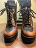 Antonio Melani Black Brown Ankle Boots Size 6 1/2 - photo 4