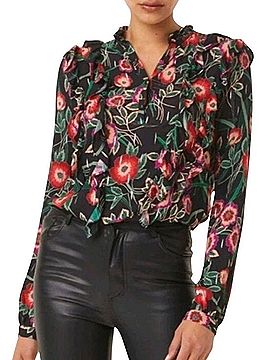 MISA Los Angeles Astrid Blouse Long Sleeve Blouse (view 1)