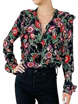 MISA Los Angeles Astrid Blouse Long Sleeve Blouse (view 2)