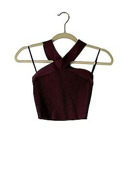 Babaton Cross-Strap Ribbed Crop Top Tank Top (view 2)