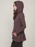Free People 2007 VTG Purple Lace-Up Corset Cuff &amp; Back Zip Up Hoodie Sweater Coat Boho Whimsigoth Indie Sleaze Jacket - photo 5