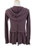 Free People 2007 VTG Purple Lace-Up Corset Cuff &amp; Back Zip Up Hoodie Sweater Coat Boho Whimsigoth Indie Sleaze Jacket - photo 8