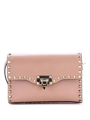 Valentino Garavani Rockstud Flip Lock Flap Bag Leather Medium (view 1)