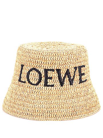 Loewe Logo Bucket Hat Raffia (view 1)