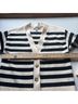 Magaschoni Stripes Multi Color Cardigan Size M - photo 7