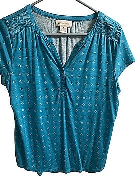 Liz Claiborne Short Sleeve Blouse (view 1)